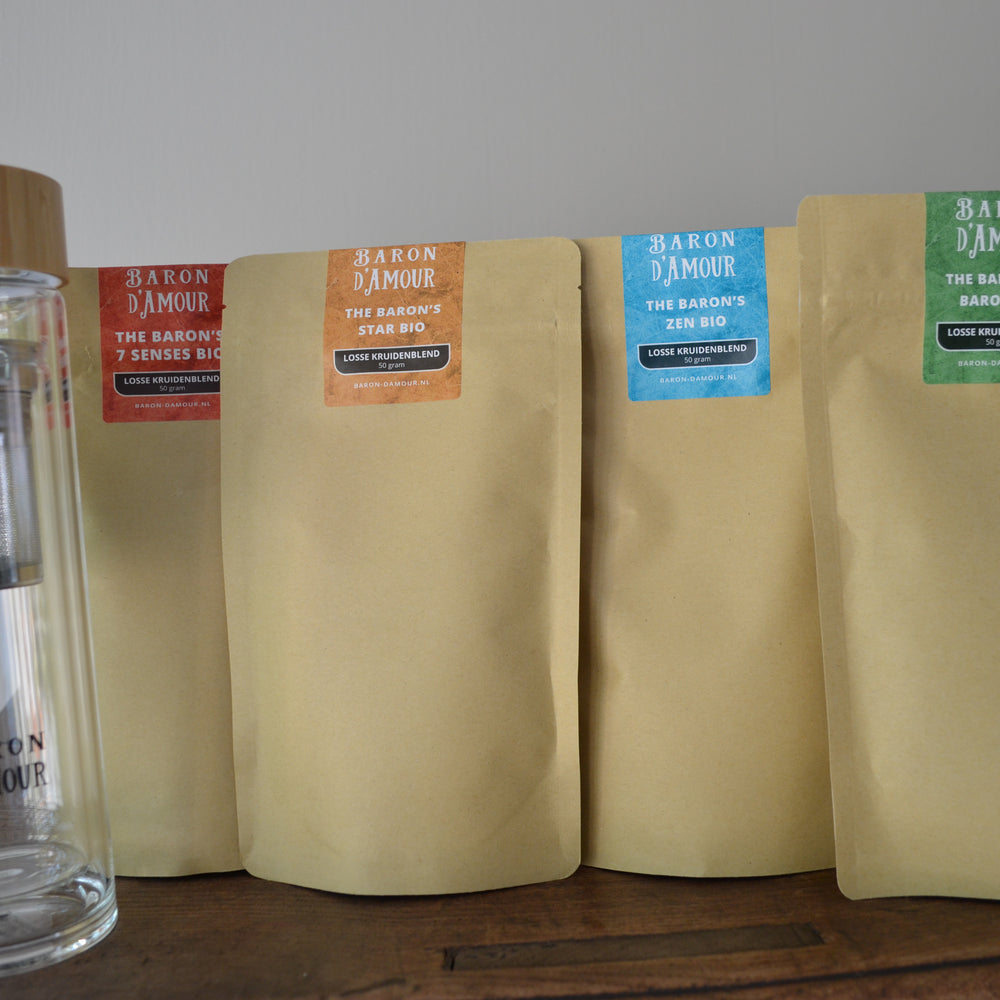 The Baron's Herbal Blends Collection & Tea Bottle